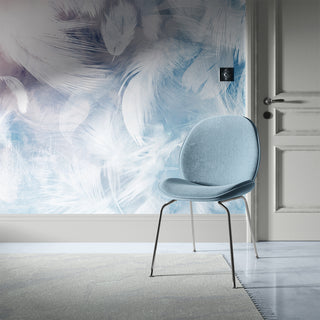 Tapet Feathers On Blue Wall