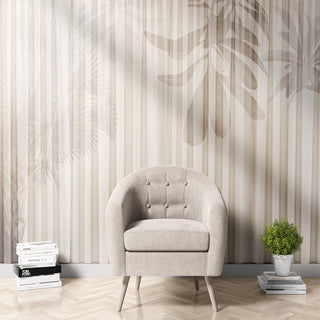 Tapet Drapery And Leaves